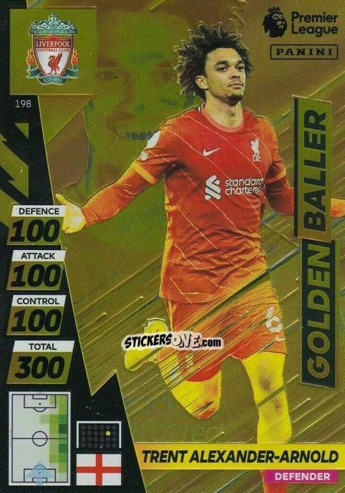 Sticker Trent Alexander-Arnold - English Premier League 2021-2022. Adrenalyn XL Plus n. 198 - Panini