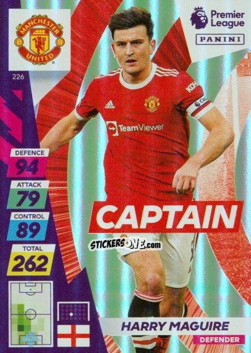 Sticker Harry Maguire - English Premier League 2021-2022. Adrenalyn XL Plus n. 226 - Panini