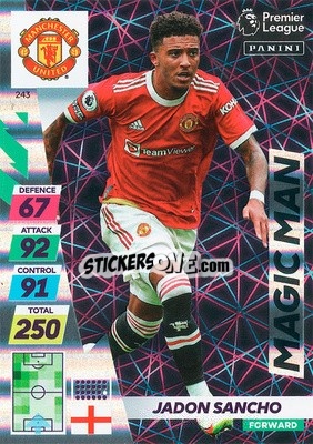 Sticker Jadon Sancho - English Premier League 2021-2022. Adrenalyn XL Plus n. 243 - Panini