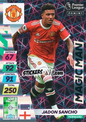 Cromo Jadon Sancho - English Premier League 2021-2022. Adrenalyn XL Plus - Panini