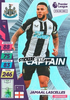 Cromo Jamaal Lascelles - English Premier League 2021-2022. Adrenalyn XL Plus - Panini