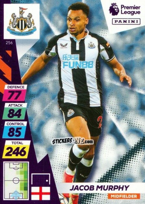 Sticker Jacob Murphy - English Premier League 2021-2022. Adrenalyn XL Plus n. 256 - Panini