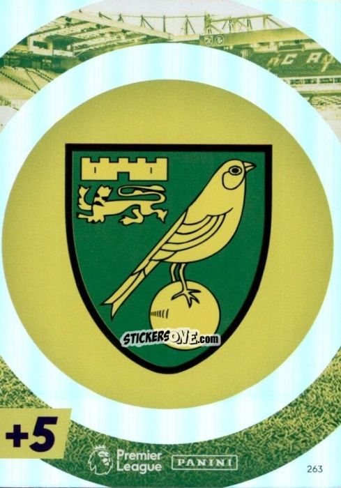 Figurina Norwich City - English Premier League 2021-2022. Adrenalyn XL Plus n. 263 - Panini