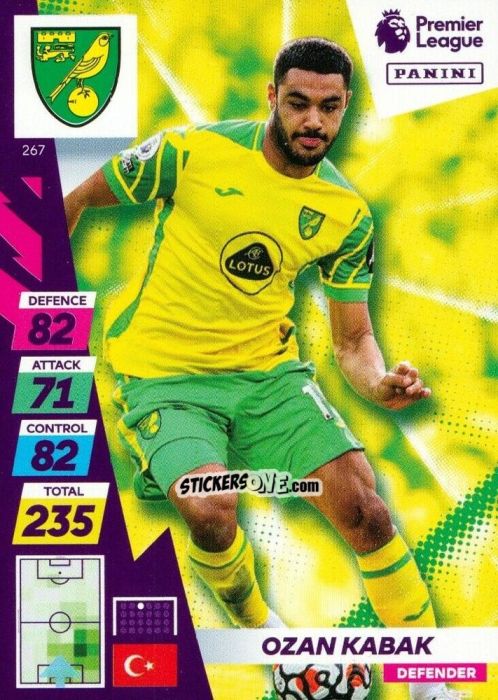 Sticker Ozan Kabak - English Premier League 2021-2022. Adrenalyn XL Plus n. 267 - Panini