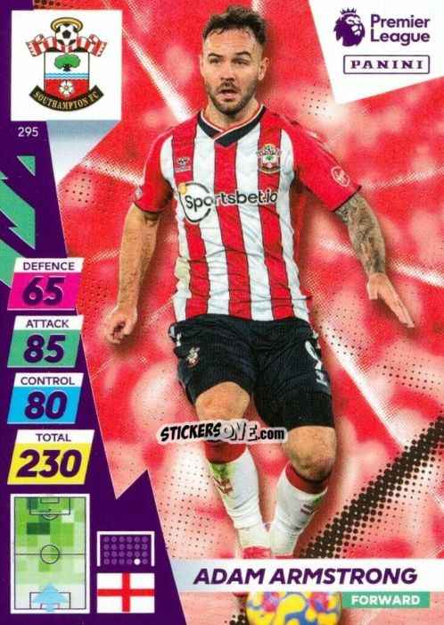 Cromo Adam Armstrong - English Premier League 2021-2022. Adrenalyn XL Plus n. 295 - Panini