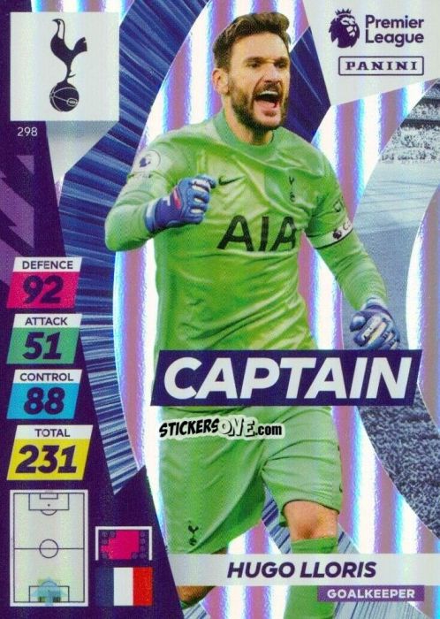 Sticker Hugo Lloris - English Premier League 2021-2022. Adrenalyn XL Plus n. 298 - Panini