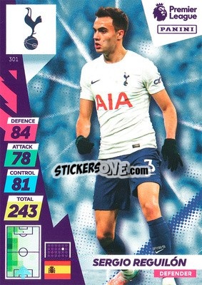 Figurina Sergio Reguilón - English Premier League 2021-2022. Adrenalyn XL Plus - Panini