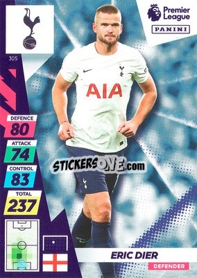 Figurina Eric Dier - English Premier League 2021-2022. Adrenalyn XL Plus - Panini