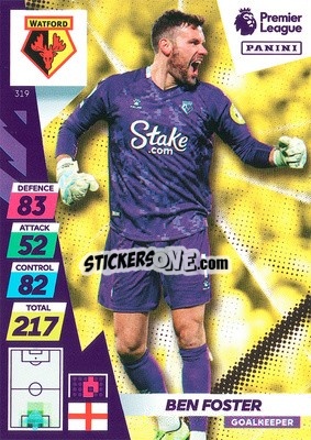 Sticker Ben Foster - English Premier League 2021-2022. Adrenalyn XL Plus n. 319 - Panini