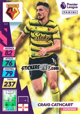 Figurina Craig Cathcart - English Premier League 2021-2022. Adrenalyn XL Plus - Panini