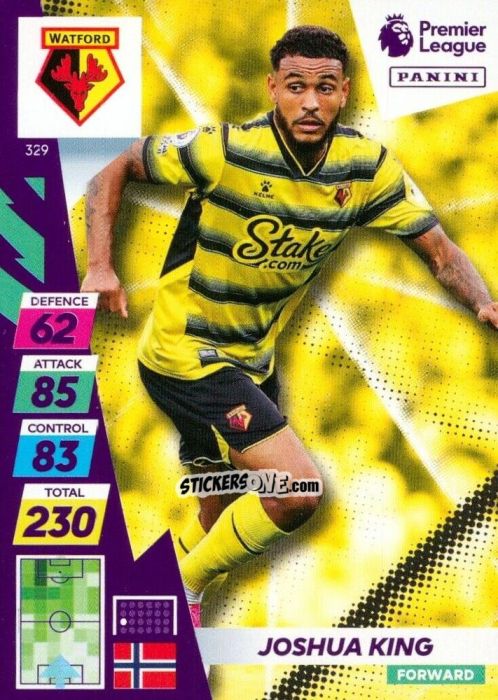 Sticker Joshua King - English Premier League 2021-2022. Adrenalyn XL Plus n. 329 - Panini