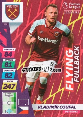 Figurina Vladimír Coufal - English Premier League 2021-2022. Adrenalyn XL Plus - Panini