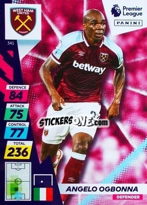 Sticker Angelo Ogbonna - English Premier League 2021-2022. Adrenalyn XL Plus - Panini