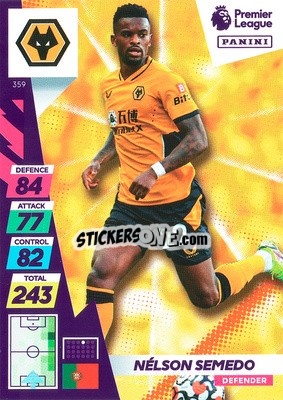 Figurina Nélson Semedo - English Premier League 2021-2022. Adrenalyn XL Plus - Panini