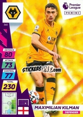 Sticker Maximilian Kilman - English Premier League 2021-2022. Adrenalyn XL Plus n. 360 - Panini