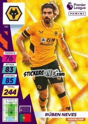 Sticker Rúben Neves - English Premier League 2021-2022. Adrenalyn XL Plus n. 362 - Panini