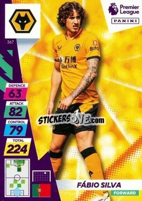 Sticker Fábio Silva - English Premier League 2021-2022. Adrenalyn XL Plus n. 367 - Panini