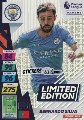 Sticker Bernardo Silva - English Premier League 2021-2022. Adrenalyn XL Plus n. LE-BS - Panini