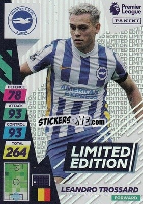 Sticker Leandro Trossard - English Premier League 2021-2022. Adrenalyn XL Plus - Panini