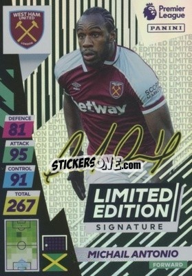 Sticker Michail Antonio - English Premier League 2021-2022. Adrenalyn XL Plus n. SLE-MA - Panini