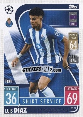 Figurina Luis D$az - UEFA Champions League & Europa League 2021-2022. Match Attax Extra n. SS21 - Topps