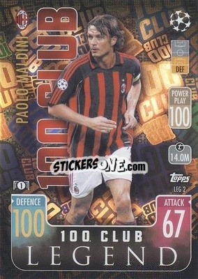 Sticker Paolo Maldini - UEFA Champions League & Europa League 2021-2022. Match Attax Extra n. LEG2 - Topps