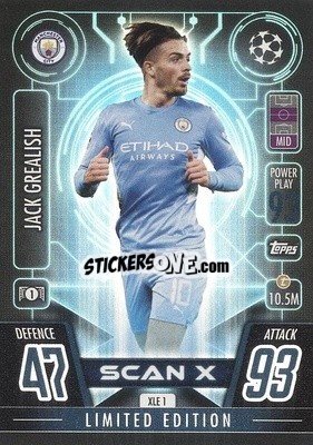 Sticker Jack Grealish - UEFA Champions League & Europa League 2021-2022. Match Attax Extra n. XLE1 - Topps