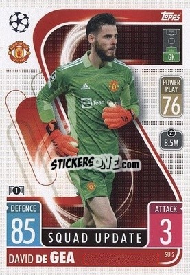 Figurina David De Gea - UEFA Champions League & Europa League 2021-2022. Match Attax Extra - Topps