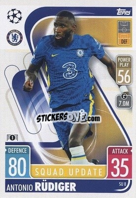 Sticker Antonio Rüdiger - UEFA Champions League & Europa League 2021-2022. Match Attax Extra n. SU8 - Topps