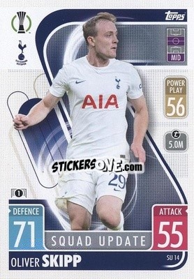 Cromo Oliver Skipp - UEFA Champions League & Europa League 2021-2022. Match Attax Extra - Topps