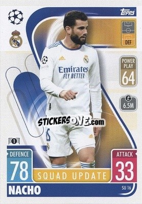 Sticker Nacho - UEFA Champions League & Europa League 2021-2022. Match Attax Extra n. SU16 - Topps