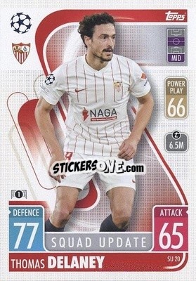 Sticker Thomas Delaney - UEFA Champions League & Europa League 2021-2022. Match Attax Extra n. SU20 - Topps