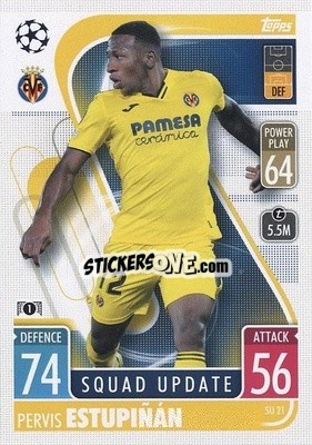 Sticker Pervis Estupiñán - UEFA Champions League & Europa League 2021-2022. Match Attax Extra n. SU21 - Topps