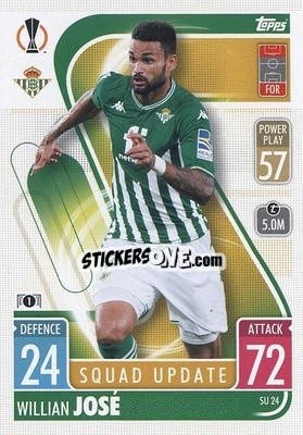 Sticker Willian José - UEFA Champions League & Europa League 2021-2022. Match Attax Extra n. SU24 - Topps