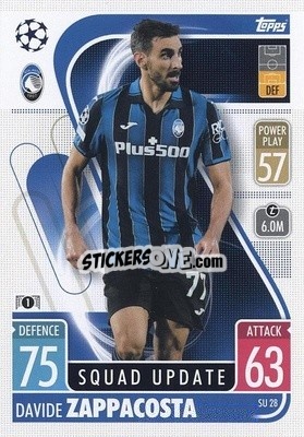 Sticker Davide Zappacosta - UEFA Champions League & Europa League 2021-2022. Match Attax Extra n. SU28 - Topps