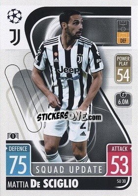 Sticker Mattia De Sciglio - UEFA Champions League & Europa League 2021-2022. Match Attax Extra n. SU30 - Topps