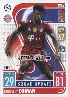Sticker Kingsley Coman - UEFA Champions League & Europa League 2021-2022. Match Attax Extra n. SU37 - Topps