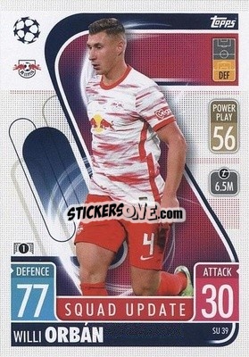 Sticker Willi Orbán - UEFA Champions League & Europa League 2021-2022. Match Attax Extra n. SU39 - Topps