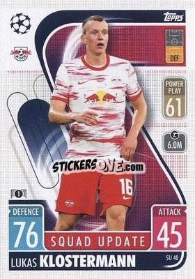 Sticker Lukas Klostermann - UEFA Champions League & Europa League 2021-2022. Match Attax Extra n. SU40 - Topps