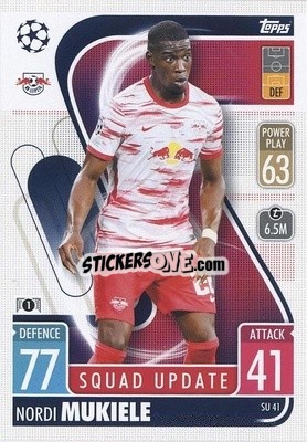 Sticker Nordi Mukiele - UEFA Champions League & Europa League 2021-2022. Match Attax Extra n. SU41 - Topps