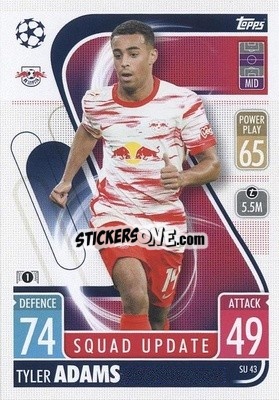 Sticker Tyler Adams - UEFA Champions League & Europa League 2021-2022. Match Attax Extra n. SU43 - Topps