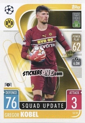 Sticker Gregor Kobel - UEFA Champions League & Europa League 2021-2022. Match Attax Extra n. SU44 - Topps
