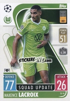 Sticker Maxence Lacroix - UEFA Champions League & Europa League 2021-2022. Match Attax Extra - Topps