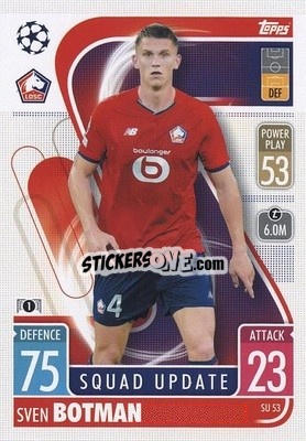 Sticker Sven Botman - UEFA Champions League & Europa League 2021-2022. Match Attax Extra - Topps