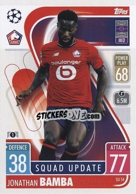 Sticker Jonathan Bamba - UEFA Champions League & Europa League 2021-2022. Match Attax Extra n. SU54 - Topps