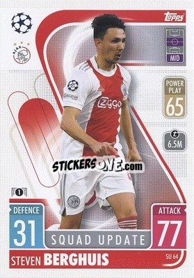 Sticker Steven Berghuis - UEFA Champions League & Europa League 2021-2022. Match Attax Extra n. SU64 - Topps