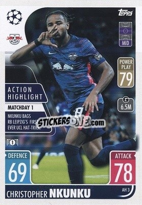 Figurina Christopher Nkunku - UEFA Champions League & Europa League 2021-2022. Match Attax Extra - Topps