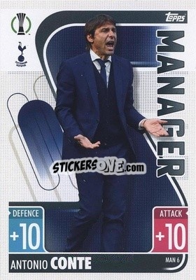 Sticker Antonio Conte - UEFA Champions League & Europa League 2021-2022. Match Attax Extra n. MAN6 - Topps