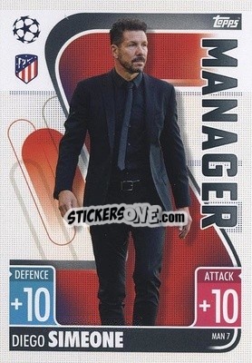 Sticker Diego Simeone - UEFA Champions League & Europa League 2021-2022. Match Attax Extra n. MAN7 - Topps