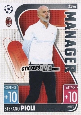 Sticker Stefano Pioli - UEFA Champions League & Europa League 2021-2022. Match Attax Extra - Topps